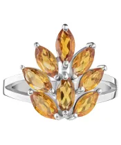 Женские Кольца_Серебро .925_ЦИТРИН__2-Лазурит-Онлайн