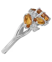 Женские Кольца_Серебро .925_ЦИТРИН_Нанокристалл_3-Лазурит-Онлайн