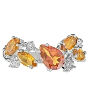 Женские Кольца_Серебро .925_ЦИТРИН_Нанокристалл_2-Лазурит-Онлайн