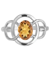 Женские Кольца_Серебро .925_ЦИТРИН__2-Лазурит-Онлайн