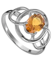 Женские Кольца_Серебро .925_ЦИТРИН__5-Лазурит-Онлайн