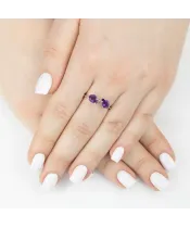 Женские Кольца_Серебро .925_АМЕТИСТ__5-Лазурит-Онлайн