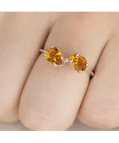 Женские Кольца_Серебро .925_ЦИТРИН__5-Лазурит-Онлайн