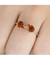 Женские Кольца_Серебро .925_ЦИТРИН__5-Лазурит-Онлайн