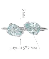 Женские Кольца_Серебро .925_ТОПАЗ__2-Лазурит-Онлайн