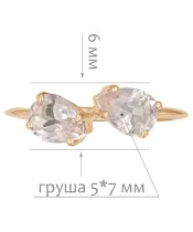 Женские Кольца_Серебро .925_КВАРЦ__2-Лазурит-Онлайн