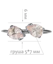 Женские Кольца_Серебро .925_КВАРЦ__2-Лазурит-Онлайн