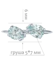 Женские Кольца_Серебро .925_ТОПАЗ__2-Лазурит-Онлайн