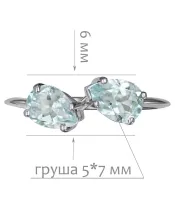 Женские Кольца_Серебро .925_ТОПАЗ__2-Лазурит-Онлайн