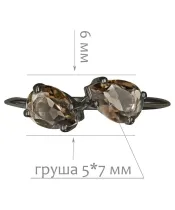 Женские Кольца_Серебро .925_РАУХТОПАЗ__2-Лазурит-Онлайн