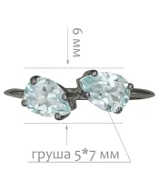 Женские Кольца_Серебро .925_ТОПАЗ__2-Лазурит-Онлайн