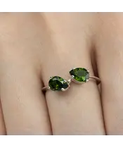 Женские Кольца_Серебро .925_ХРОМДИОПСИД__6-Лазурит-Онлайн