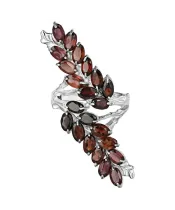 Женские Кольца_Серебро .925_ГРАНАТ__2-Лазурит-Онлайн