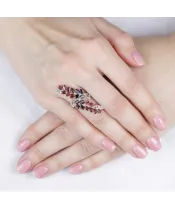 Женские Кольца_Серебро .925_ГРАНАТ__6-Лазурит-Онлайн