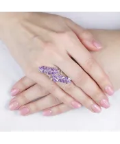 Женские Кольца_Серебро .925_АМЕТИСТ__6-Лазурит-Онлайн