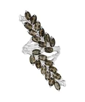 Женские Кольца_Серебро .925_РАУХТОПАЗ__2-Лазурит-Онлайн