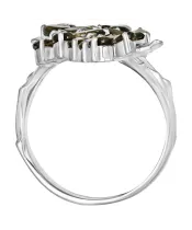 Женские Кольца_Серебро .925_РАУХТОПАЗ__4-Лазурит-Онлайн