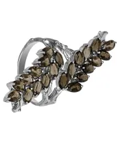 Женские Кольца_Серебро .925_РАУХТОПАЗ__5-Лазурит-Онлайн