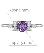 Женские Кольца_Серебро .925_АМЕТИСТ_Нанокристалл_2-Лазурит-Онлайн