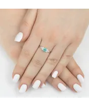 Женские Кольца_Серебро .925_ТОПАЗ_Нанокристалл_5-Лазурит-Онлайн