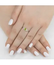 Женские Кольца_Серебро .925_ХРИЗОЛИТ_Нанокристалл_5-Лазурит-Онлайн