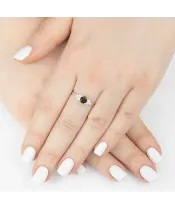 Женские Кольца_Серебро .925_РАУХТОПАЗ_Нанокристалл_5-Лазурит-Онлайн