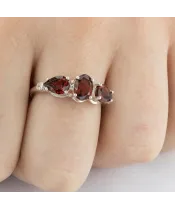 Женские Кольца_Серебро .925_ГРАНАТ_Нанокристалл_5-Лазурит-Онлайн