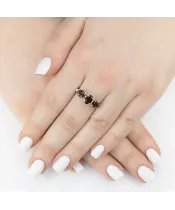 Женские Кольца_Серебро .925_РАУХТОПАЗ_Нанокристалл_6-Лазурит-Онлайн