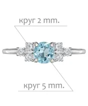 Женские Кольца_Серебро .925_ТОПАЗ_Нанокристалл_2-Лазурит-Онлайн
