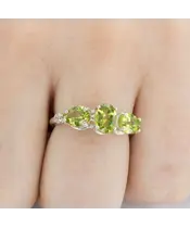 Женские Кольца_Серебро .925_ХРИЗОЛИТ_Нанокристалл_5-Лазурит-Онлайн