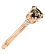 Женские Кольца_Серебро .925_РАУХТОПАЗ_Нанокристалл_4-Лазурит-Онлайн