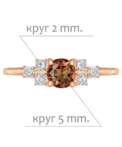 Женские Кольца_Серебро .925_ЦИТРИН_Нанокристалл_2-Лазурит-Онлайн