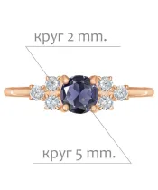 Женские Кольца_Серебро .925_ИОЛИТ_Нанокристалл_2-Лазурит-Онлайн