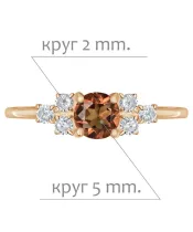 Женские Кольца_Серебро .925_ЦИТРИН_Нанокристалл_2-Лазурит-Онлайн