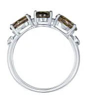 Женские Кольца_Серебро .925_РАУХТОПАЗ_Нанокристалл_3-Лазурит-Онлайн