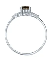 Женские Кольца_Серебро .925_РАУХТОПАЗ_Нанокристалл_3-Лазурит-Онлайн