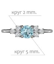 Женские Кольца_Серебро .925_ТОПАЗ_Нанокристалл_2-Лазурит-Онлайн