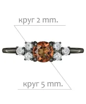 Женские Кольца_Серебро .925_ЦИТРИН_Нанокристалл_2-Лазурит-Онлайн