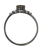 Женские Кольца_Серебро .925_РАУХТОПАЗ_Нанокристалл_3-Лазурит-Онлайн