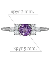 Женские Кольца_Серебро .925_АМЕТИСТ_Нанокристалл_2-Лазурит-Онлайн