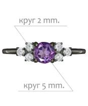 Женские Кольца_Серебро .925_АМЕТИСТ_Нанокристалл_2-Лазурит-Онлайн