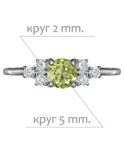 Женские Кольца_Серебро .925_ХРИЗОЛИТ_Нанокристалл_2-Лазурит-Онлайн