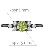 Женские Кольца_Серебро .925_ХРИЗОЛИТ_Нанокристалл_2-Лазурит-Онлайн