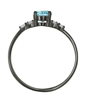 Женские Кольца_Серебро .925_ТОПАЗ_Нанокристалл_3-Лазурит-Онлайн