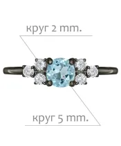 Женские Кольца_Серебро .925_ТОПАЗ_Нанокристалл_2-Лазурит-Онлайн