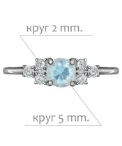 Женские Кольца_Серебро .925_ТОПАЗ_Нанокристалл_2-Лазурит-Онлайн