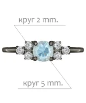 Женские Кольца_Серебро .925_ТОПАЗ_Нанокристалл_2-Лазурит-Онлайн