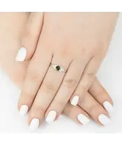 Женские Кольца_Серебро .925_ХРОМДИОПСИД_Нанокристалл_5-Лазурит-Онлайн