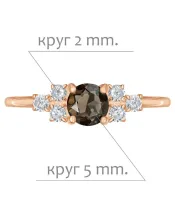 Женские Кольца_Серебро .925_РАУХТОПАЗ_Нанокристалл_2-Лазурит-Онлайн