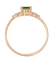 Женские Кольца_Серебро .925_ХРОМДИОПСИД_Нанокристалл_3-Лазурит-Онлайн